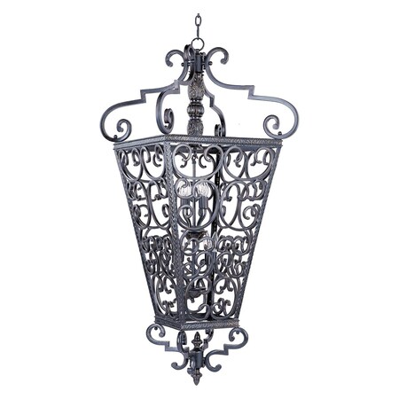 Maxim Eight Light Kentucky Bronze Open Frame Foyer Hall Fixture 2938KB